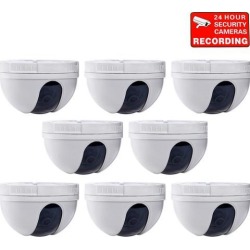 VideoSecu 8 Pack Dome Indoor CCD Security Camera 420TVL 3.6mm Wide Angle Lens for CCTV Home DVR Surveillance System AE2