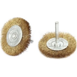 6mm Shank 65mm Dia T Shaped Steel Wire Polishing Brush for Rotary Tool 2pcs