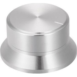 Potentiometer Knobs Solid Aluminum Volume Control Knob Amplifier Electric Guitar Finish Silver Tone for 6mm Shaft