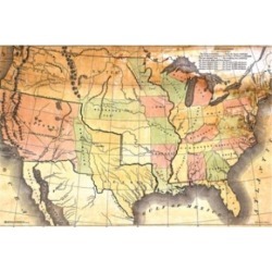 Posterazzi SCO10405 Antique USA Map Poster Print - 24 x 36 in.
