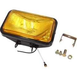 Black Rectangle Shell 12V 55W Yellow Halogen Bulb Fog Light for Car Motorcycle