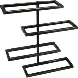 12.25' Dark Gray Modern Tribeca Wall Wine Rack - 4 Bottle Storage