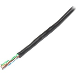StarTech.com WIR5ECMRBK 1000 ft Bulk Roll of Black CMR Cat5e Solid UTP Riser Cable - Cat 5e Riser Cable - Cat.5e CMR Ethernet Cable - 24 AWG - Black