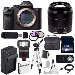 Sony Alpha a7R II Mirrorless Digital Camera (International Model ) + Sony E-Mount SEL 1855 18-55mm Zoom Lens (Black) + 49mm 3 Piece Filter Kit 6AVE.