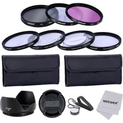 Neewer 55MM Professional Lens Filter and Close-up Macro Accessory Kit for SONY Alpha Series A99 A77 A65 A58 A57 A55 A390 A100 DSLR Cameras with a