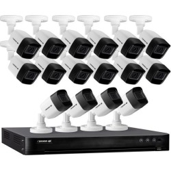Defender 4K4T16B16 16 Channel Ultra HD 4K (8MP) Wired Security System with 16 Night Vision Cameras
