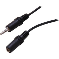 C2G 40407 3.5mm M/F Stereo Audio Extension Cable, Black (6 Feet, 1.82 Meters)