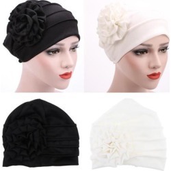 Women's Flower Stretch Turban Hat Hijab Cap Head Wrap Hair Loss Chemo Beanie