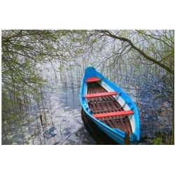 Canoe on Lake, Trakai, Lithuania Poster Print by Keren Su (34 x 23)