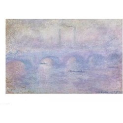 Posterazzi BALBAL37535LARGE Waterloo Bridge - Effect of The Mist 1903 Poster Print by Claude Monet - 36 x 24 in. - Large