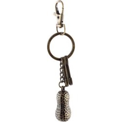 Global BargainsWallet Metal Peanut Shaped Ornament Lobster Clasp Ring Keychain Bronze Tone