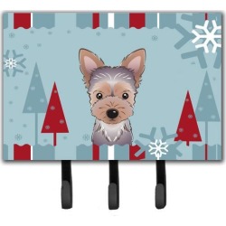Carolines Treasures BB1728TH68 Winter Holiday Yorkie Puppy Leash & Key Holder