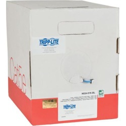 Tripp Lite Cat5/Cat5e Bulk Solid-Core Plenum-Rated PVC Cable, 350 MHz, Blue, 1000 ft. (N024-01K-BL)