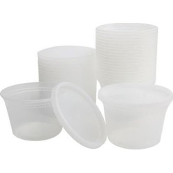 20 Sets 16oz Plastic Food Storage Meal Prep Soup Containers Box with Lids Leak Resistant Stack-able Reusable Microwave Freezer