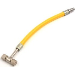 Car Double Head Adjustable Hose Tyre Tire Air Pump Chuck Yellow