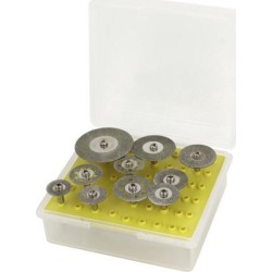 Unique Bargains 10 Pcs Diamond Coated Glass Rotary Cutting Tool Grinding Wheel Discs Set