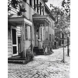 Posterazzi SAL25545891 Woman Standing on the Porch of a House Savannah Georgia USA Poster Print - 18 x 24 in.