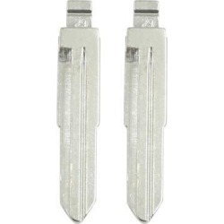 2pcs Silver Tone Metal Car Flip Remote Folding Key Blank Blade Replacement for Sonata