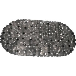 Carnation Home Fashions Pebbles Vinyl, Slip-Resistant Bath Tub Mat in Black