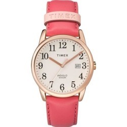 Women's Timex Easy Reader Pink Leather Band Watch TW2R62500