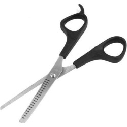 Unique Bargains 6.7' Stainless Steel Thinning Scissors Shear Barbers Salon Hairdresser Hair Cutting Black Silver Tone