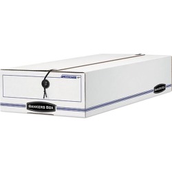 Bankers Box 00007 Liberty Storage Box, Check/Voucher, 9-1/2 x 23-1/4 x 4-1/4, WE/Blue, 12/Carton