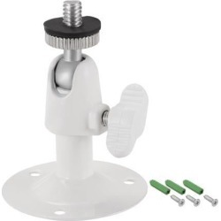CCTV Camera Mount - Adjustable Indoor/Outdoor Camera Mounting Brackets 63mm Height Aluminum White