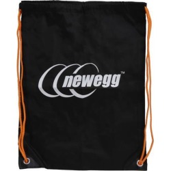 Newegg Lightweight Black Drawstring Bag