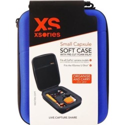 XSories Small Capxule Soft Case with Pre-Cut Foam Inlay for GoPro Cameras - Blue