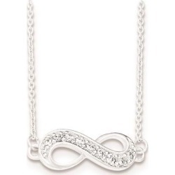 Sterling Silver CZ Infinity Necklace