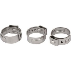 12.8mm-15.3mm 304 Stainless Steel Adjustable Cable Pipe Tight Hose Clamps 3pcs