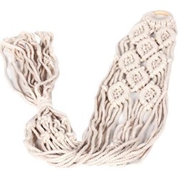 Plant Hanger Manual Knitted Cotton Rope Basket Plant Hanging Decoration #5