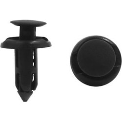 100pcs 8mm Hole Black Universal Mat Fastener Push-Type Retainer Clips for Cars