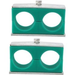 2pcs Twin Series Light Pipe Clamp Assembly Polypropylene Fit 40mm Tube Dia