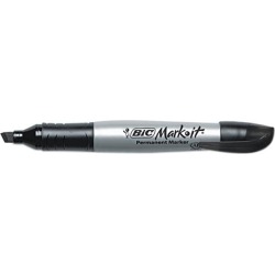 BIC GPMM11-BK Mark-It Permanent Marker, Chisel Tip, Tuxedo Black, Dozen