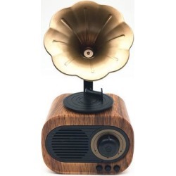 DOBACNER Bluetooth speaker retro wholesale card radio voice wireless smart speaker(Pear pattern)