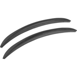 Unique Bargains 2 Pcs Carbon Fiber Pattern Plastic Wheel Eyebrow Strip Black for Car Auto