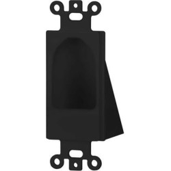 Monoprice Reverse Nose Decora Plate - Black Easily Holds Up To 6 Cables