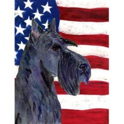 Carolines Treasures SS4014GF 11 x 15 in. USA American Flag with Scottish Terrier Garden Size Flag