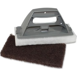Genuine Joe Cleaning Pad Holder w/2 Pads 4-1/2'x10' 12/ST Gray 20083