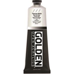 Heavy Body Acrylic Paint by Golden in 5 Ounce Tube Titanium White