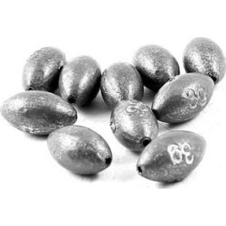 Unique Bargains 1/8 oz Oval Shaped Shot Fishing Sinker Lead Weight 10 Pcs
