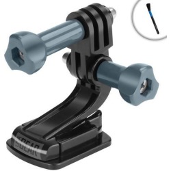 USA Gear Flat Adhesive Action Camera Mount w/ Included J Hook, Tripod Screw Adapter & Right Angle Adapter â€" Perfect for Snowboarding, Skiing,