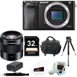 Sony a6000: Sony Alpha a6000 24.3 MP Digital Camera with E 50mm f/1.8 OSS Lens Bundle
