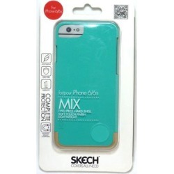 Skech Hard Rubber Mix Case for iPhone 8/7/6/6S, Aqua/Champagne Gold