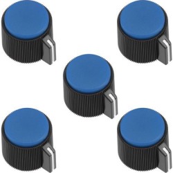 5Pcs 19x16mm Bakelite Potentiometer Volume Control Rotary Knob for 6mm Dia Hole Blue