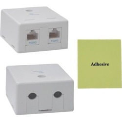 Cable Wholesale Cat 5e Duplex Surface Mount Box, Unshielded