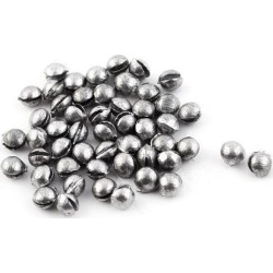 Lead Oval Shaped Split Shot Fishing Sinker Gray 0.4g Per Piece 4mm Dia 50 Pcs