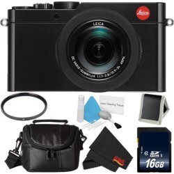 Leica D-Lux (Type 109) 12.8 Megapixel Digital Camera with 3.0-Inch LCD (Black) (18471) Bundle with 16GB Memory Card + More