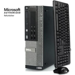 Recertified - Dell Optiplex 990 SFF Computer Intel Core i5 2400 8GB 250GB HDD DVD Windows 7 Professional with New Free Keyboard, Mouse, Power cord, WiFi